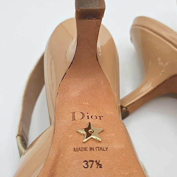 Dior Beige Slingback Pumps with Dust Bag - Picture 8 of 14